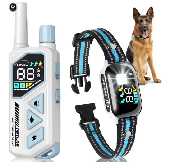 small dog vibrating collar PATPET P651A Vibration & Beep Remote Dog Training Collar & NFC ID Tag, Grey main image 1